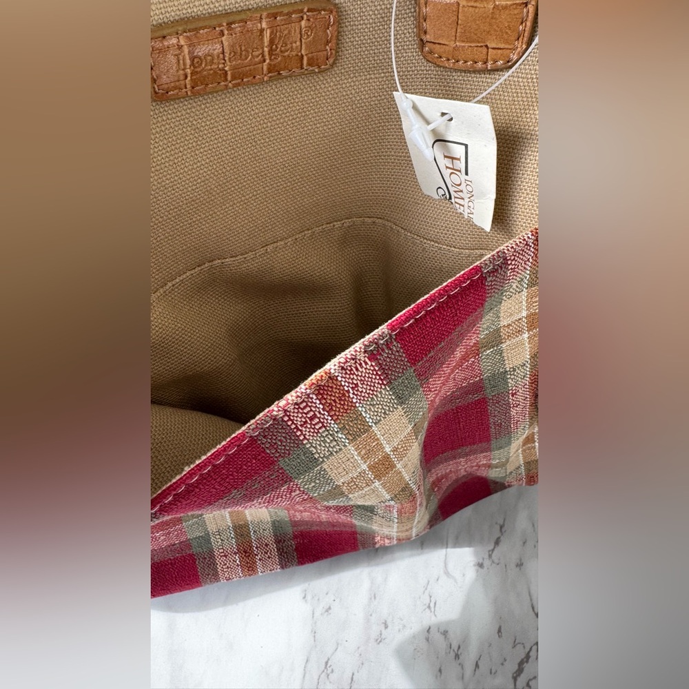 NWT Longaberger Orchard Park Plaid Mini Tote Bag - Picture 9 of 14